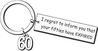 Funny 60th Birthday Gifts for Women Men Joke Birthday Keyring for Someone Who is Turning 60 Years Old 60th Birthday Gifts Idea for Family Friends Fifties Have Expired