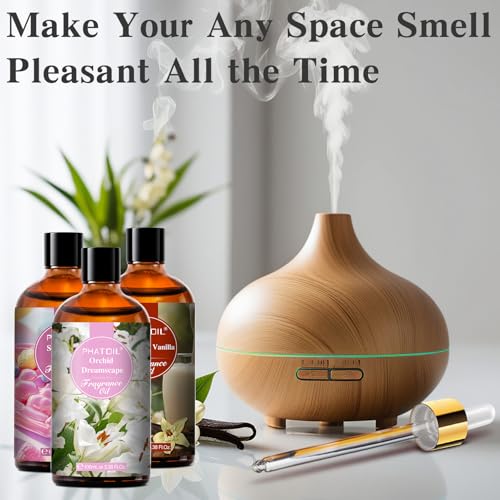 PHATOIL Almond & Vanilla Fragrance Oils for Diffuser, 3.38FL.OZ Diffuser Oils for Home, Perfect for Aromatherapy, Humidifiers, Yoga, DIY Candle and Soap Making - 100ml - Thumbnail 5