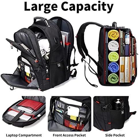 SHRRADOO Extra Large Travel Laptop Backpack for Men, Work College Backpacks - 2