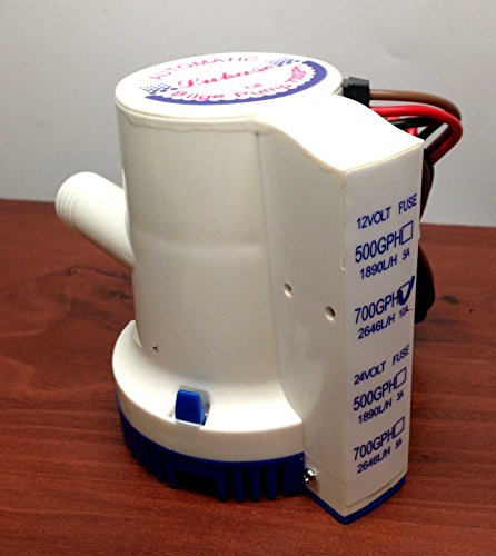 Marine Boat 700 GPH ABS Automatic Bilge Pump 12V Straight Hose Adaptor