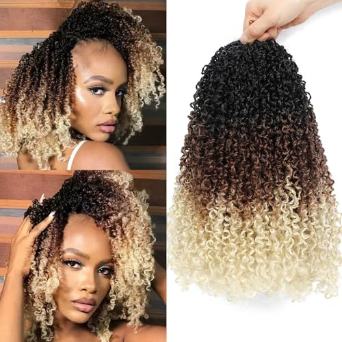 Aksice Pre-looped Yanky Twist Crochet Hair 10 Inch 8 Packs
