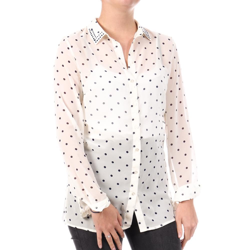 GUESS Camicia Bianca/Nero Donna W1RH09W70Q0