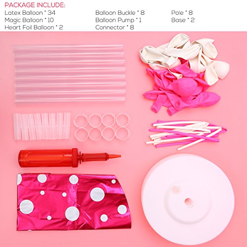 NUOLUX Balloon Column Stand Base and Pole Balloon Arch Kit for Birthday Party Wedding Decorations (2sets)