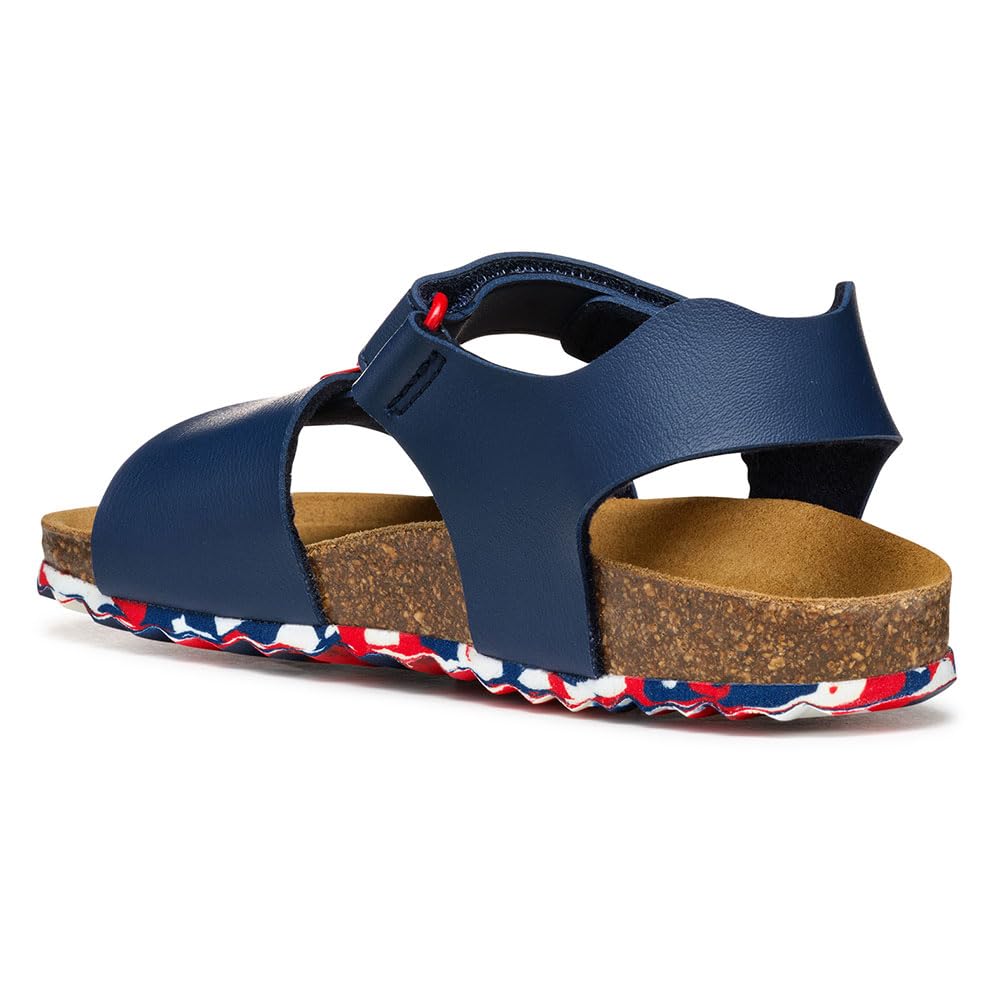 Geox - J Ghita Boy B, Sandalia Niños, Navy/White/Red,