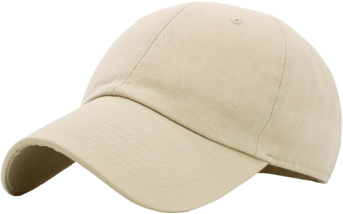 KBETHOS Classic Unisex Cotton Adjustable Low Crown Baseball Cap – Plain Dad Hat