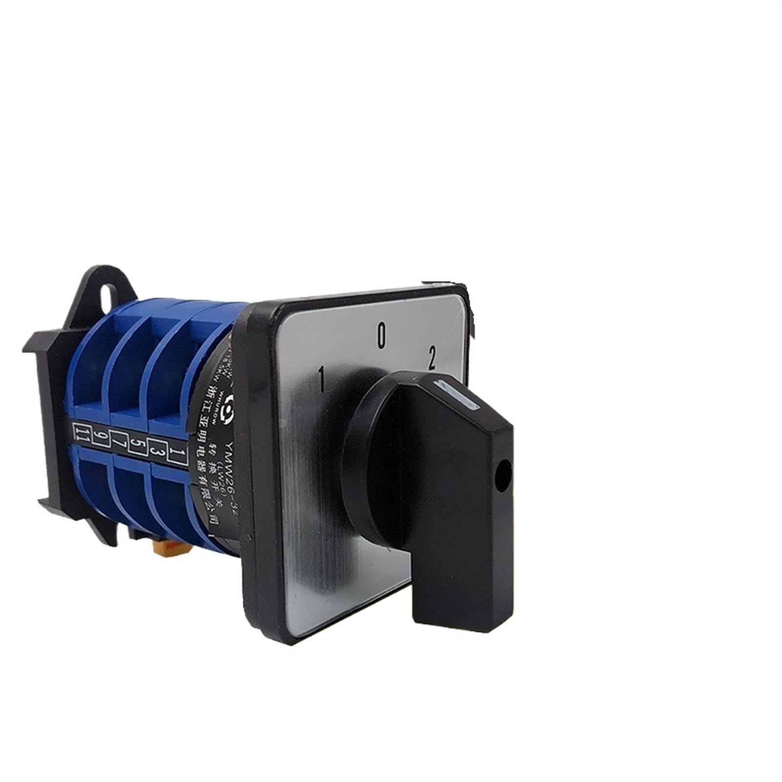 JGNAYRKJQI Rail Mounted DIN Switch LW26-32A Rotary Control Motor Distribution Box Power Switch(5 sections,0 5)