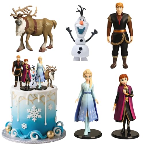 Juego de decoración para tartas, dibujos animados, figuras de anime, decoración de tartas, juego de figuras de pastel para niños y niñas
