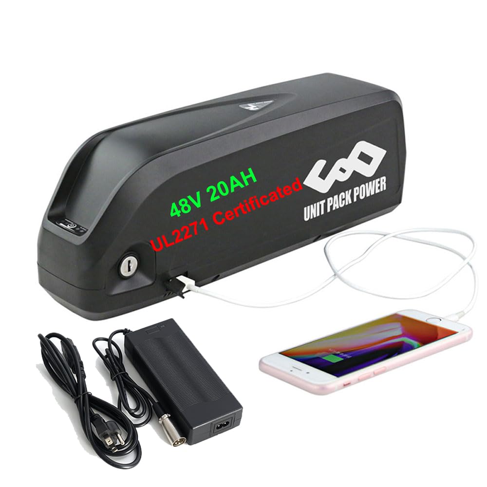 UPP （UL2271 certificated,LG/Cells 48V/52V Hailong/Shark Ebike Battery for 500W 750W 1000W 1500W 2000W Ebike Conversion Wheel Kit(with BMS)