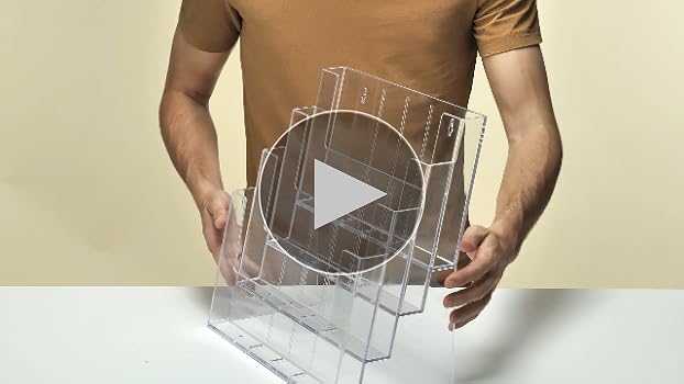 Prospektständer Tribüne für DIN A4, A5, DIN lang, DL, A6 Flyer, flexibler, transparenter