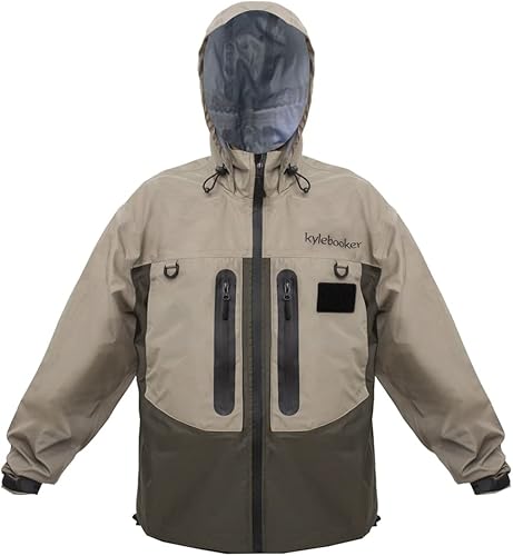 Kylebooker Chaqueta de vadeo de pesca con mosca, actividades al aire libre, chaquetas impermeables para hombres y mujeres