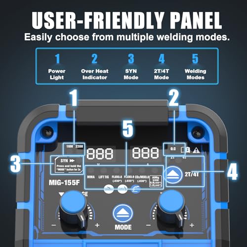 Azzuno MIG-155F-2 Aluminum Mig Welder 155Amp thumb #4