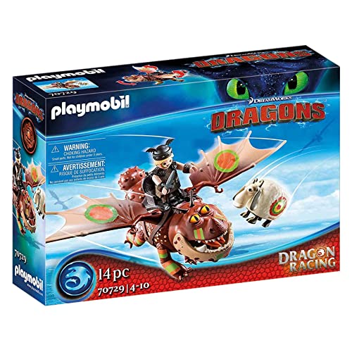 PLAYMOBIL DreamWorks Dragons 70729 Dragon Racing, Barrilete y Patapez, A Partir de 4 años