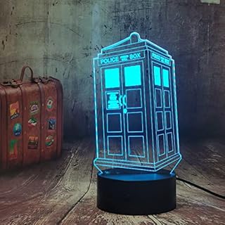 Police Box Led Night Light Doctor Call Box Lamp 3D TardisTable Lamp Baby Touch Remote Change 16 Color Home Decor Baby Bedroom Bedside Mood Light Holiday Kid Boy Toy Birthday Gift
