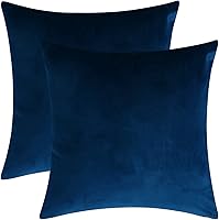 Vista 20 de Juego de 2 fundas de almohada de terciopelo para sofá y cama, 18 x 18 pulgadas, color aguamarina