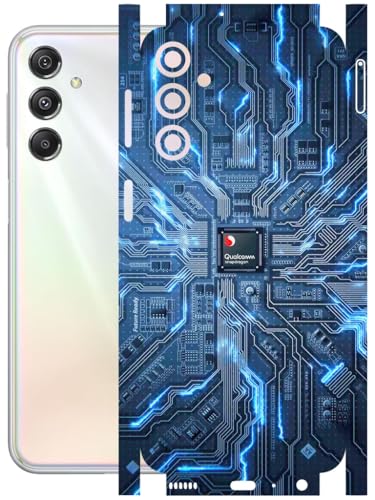 Image of AtOdds - Full Body Back Screen Guard Protector Film - Lamination Wrap Skin Sticker Compatible with Samsung Galaxy M34 (5G) | Scratchproof Matte Finish (Circuit)
