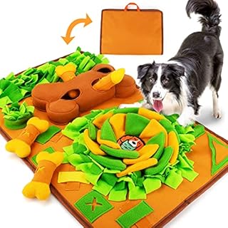 AWOOF Snuffle Mat for Dogs, 29.5x18.8 Dog Feeding Mat, Interactive Dog Puzzle Toys, Enrichment Feed Games Encourage Natural Foraging Skills for Stress Relief, Slow Eating, Mental Stimulation