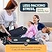 Large Compression Packing Cubes for Travel-Packing Cube Luggage Organizers 7 Piece Set for Checked Luggage-Ultralight, Expandable/Compression Bags by TRIPPED Travel Gear (Grey/Orange)