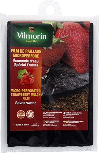 Vilmorin VB04106 Mulchfolie für Erdbeeren, mikroperforiert, Polyethylen, 50 mm, 1,40 x 10 m