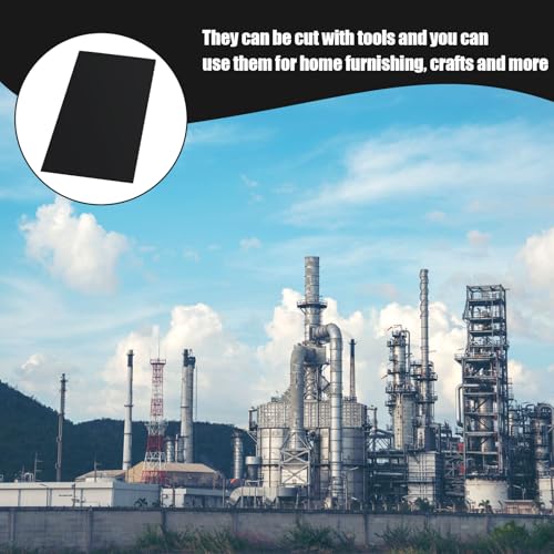 Image of Threehoney 2 Pcs Black HDPE Sheet 1 /4 inch Thick 24 x 36 Inch, HDPE Plastic Sheet High Density Polyethylene Board Flexible Solid Plastic Block for DIY Projects Crafts Machining Home