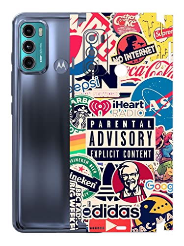 Image of AtOdds - Moto G60 Mobile Back Skin Rear Screen Guard Protector Film Wrap (Coverage - Back+Camera+Sides) (Explicit Graffiti)