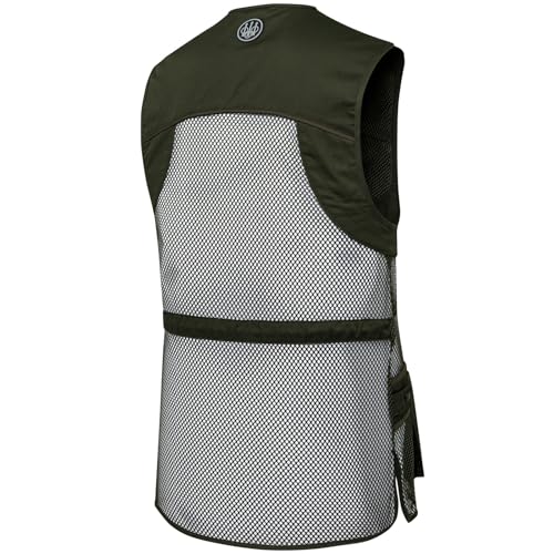 Image of Beretta Unisex Full Mesh Shooting Vest - Breathable Lightweight Competition Vest with Cartridge Pockets & Comfortable Fit | Breathable, lightweight apparel, with cartridge pockets, comfortable fit