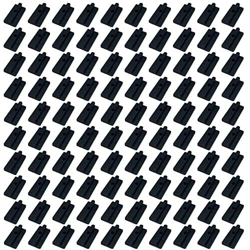 100 pcs Verbund-Terrassen-Clips aus Kunststoff mit Schrauben, versteckte Deckbefestigungen,WPC T-Clips,Terrassenclips Kunststoff für WPC/BPC Dielen,schwarz – Bild 9