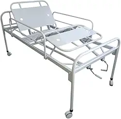Cama Hospitalar Manual 2 Manivelas Com Rodízios Até 200kg