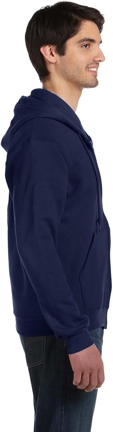 Fruit of the Loom Best Collection Men's Fleece Full Zip Hood, 3XL, Black - Image 2