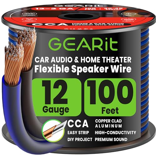 Cable de altavoz de calibre 12 CCA para equipo de música y audio de coche