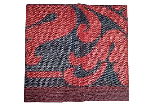 Image of Kishi Plastic Floor Mat Chatai Multi Color and Design, 274.32 cm x 182.88 cm, Runner, Traditional Style, High Pile, Machine Made, Indoor Use, Spot Clean Only