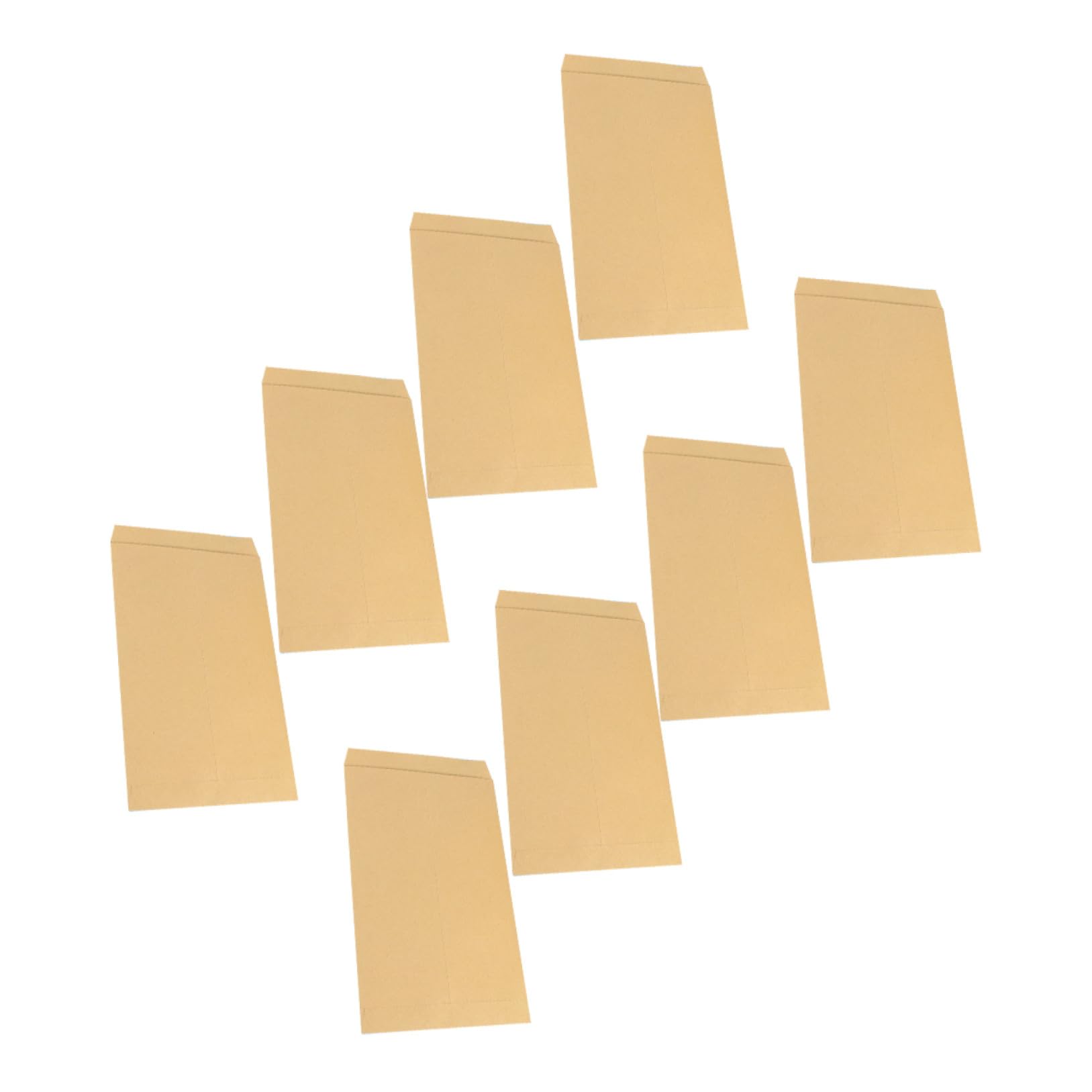 STOBOK 200 Piezas Papel Kraft Amarillo Para Documentos Mensajes y Envíos Bolsas Kraft Para Sobres Sobres De Archivo Cierre Seguro