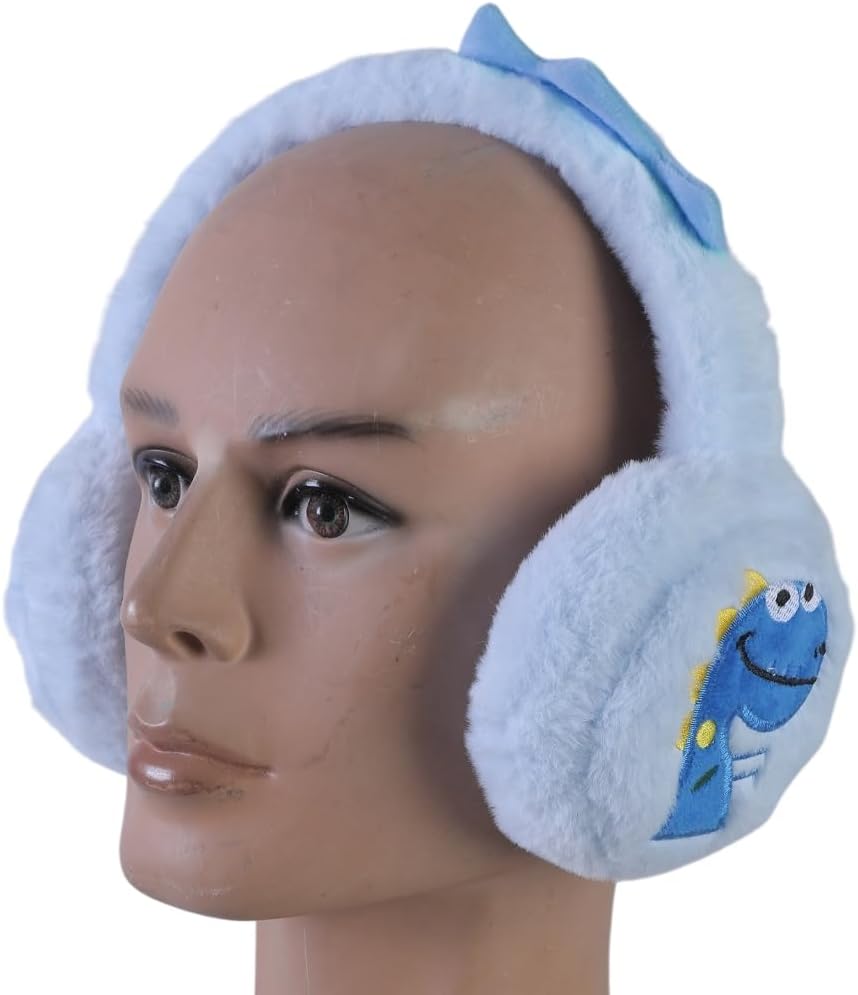 Girls Boys Plush Earmuffs Cartoon Dinosaur Earmuffs Winter Warm Ear Covers
