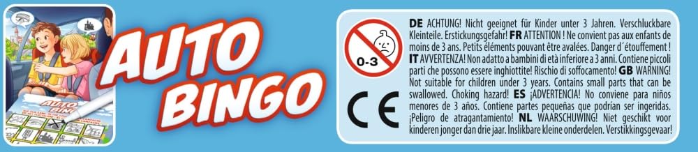 Schmidt Spiele Auto-Bingo Gra Podróżna, Wielokolorowy, 1-3 Graczy,51434