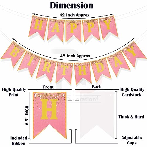 Image of Rozi Decoration Butterfly Birthday Decoration Items for Girls Birthday Parties Decor, Butterfly Theme Birthday Decoration Items for Girls 1st Birthday, Girls Birthday Decoration Items Pack of 54 Pcs