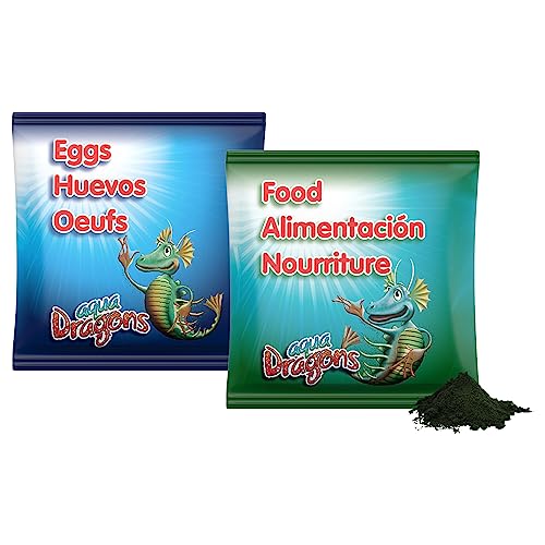Aqua Dragon Starter Kit, Schlüpfen und Züchten von Unterwasserhaustieren zu Hause, pädagogisches STEM-Spielzeug mit Eiern und Tierfutter, 1 Packung