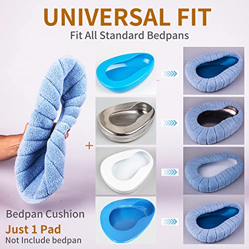 Bed Pan Cushion Bedpans Seat Covers Soft Suitable For All Kinds Of Contoured Stainless Steel And Plastic Bedpan, Warm, Stretchable, Non-Irritating, 1.0 Count #TOP4