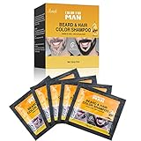 Black Beard Dye for Men Cover Salt Beard To Black Coloring Shampoo Beard Mustache Redefine Beard...