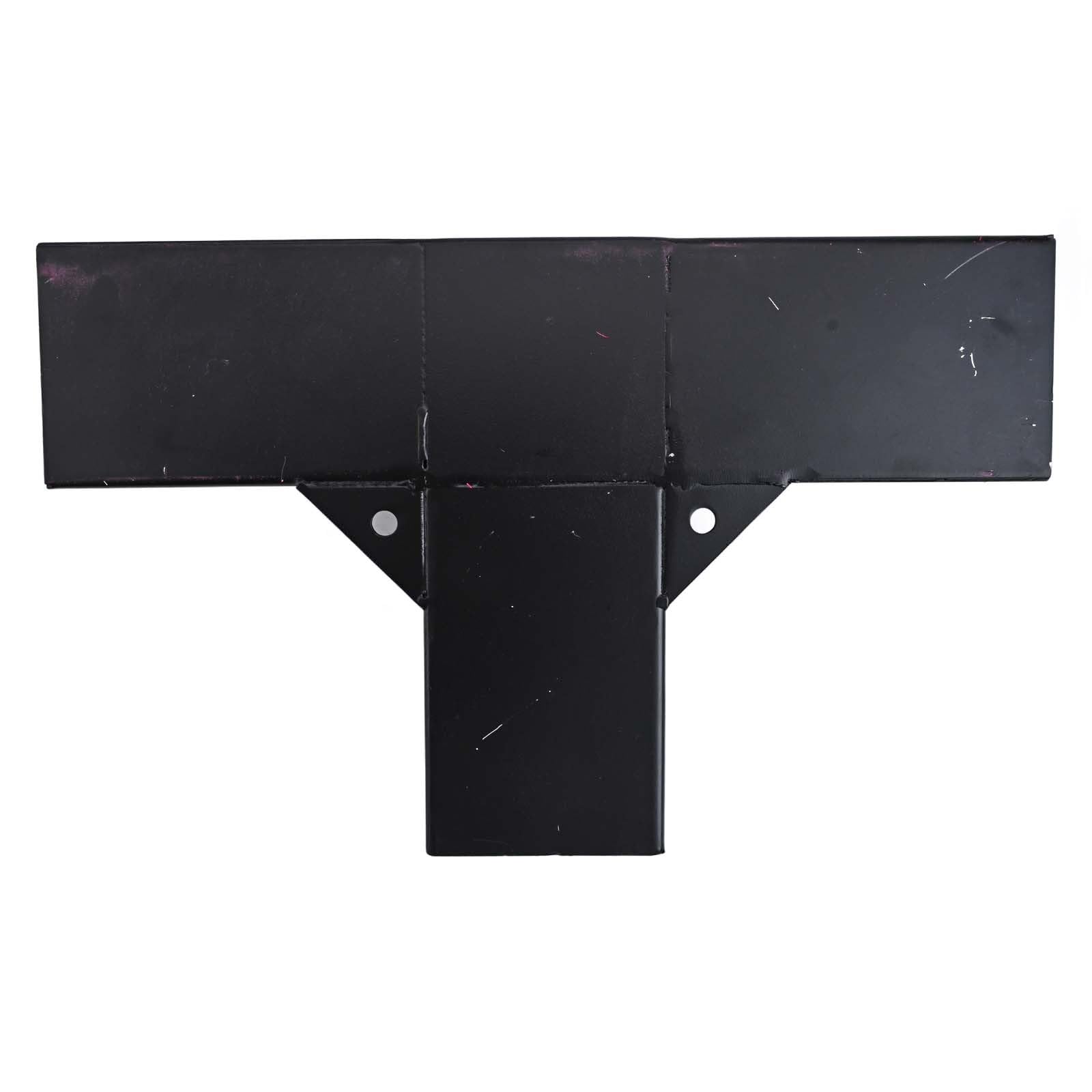 Kit di staffe per pergola in lega di acciaio, connettori angolari a 4 vie resistenti per legname da 10 x 10 cm, telaio per gazebo da giardino con viti, nero
