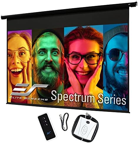 Elite Screens Spectrum, 100-inch Diag 16:9, Electric Motorized 4K/8K Ready Drop Down Projector Screen, ELECTRIC100H