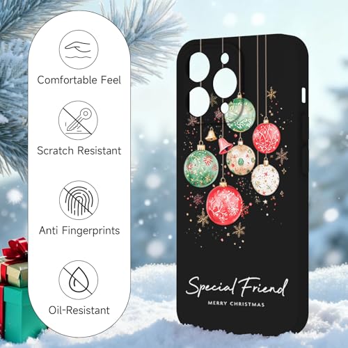 Coque de Noël pour iPhone 16 Pro Max caoutchouc souple mat