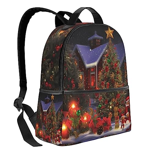 Sac d'ordinateur BAFAFA imprimé Noël avec compartiment sport et voyage