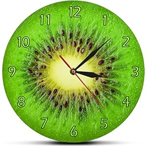 Wandklok Wandklok Ontwerp Zomer Fruit Kiwi Ontworpen Groene Wandklok Kiwi Fruit Fresh Slice Ronde Klok Actinidia Berry…