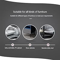 Vista 4 de Patas de metal triangulares negras para muebles, sofá, gabinete, tocador, mesa, estilo moderno, patas de repuesto resistentes, 4 pulgadas, 8