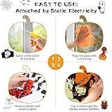Halloween Decorations | 8 Sheet Halloween Window Stickers Clings Decals | 98 pcs Double Sided Reuseable Bats Spider Ghost Pumpkin Halloween Party | - Image 7