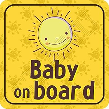 CVANU Baby On Board Kids Safety Warning Sticker for Driver, Safety Caution Sign Stickers CV-24