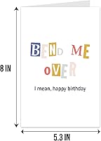 Vista 2 de Qiliji Tarjeta de cumpleaños traviesa para él, divertida y feliz tarjeta de cumpleaños para ella