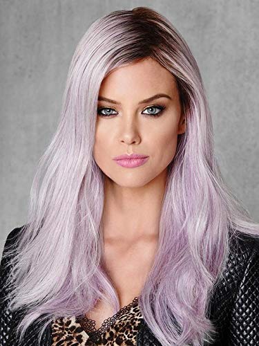 Lilac Frost Wig Color Lilac Frost - Hairdo Wigs 18" Long Waves Tru2Life Heat Friendly Synthetic Purple Colored Shade Straight Curly Wavy Bundle With Maxwigs Hairloss Booklet #TOP2