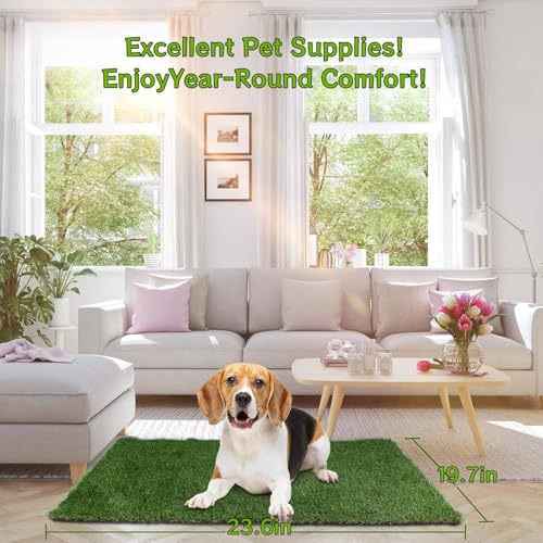 Kunstrasen Hundeklo Balkon Hundetoilette Ersetzen Rasen Welpentoilette Wiederverwendbar Training Pee Pads für Kleine Grosser ältere Hunde für Ältere, Kleine, Grosse Hunde+1 × Schwarze Faltschale