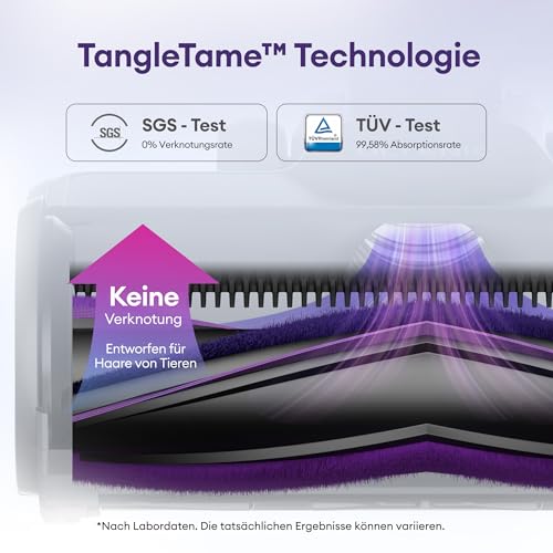 Ultenic U20 Akku Staubsauger, 55000Pa/ 600W/60Min Staubsauger Kabellos Mit Selbststehendes Design, Flexibles Biegegelenk, GreenEye-Technologie, Anti-Tangle Bodenbürste für Hartböden Teppiche Tierhaare - 3