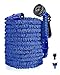 Price comparison product image XUDREZ Expandable Garden Hose Pipes,3 Times Magic Expandable Garden Hose Flexible Stretch Water Pipe for Home Lawn Car with Professional Water Spray Nozzle (Blue,150ft/45m)